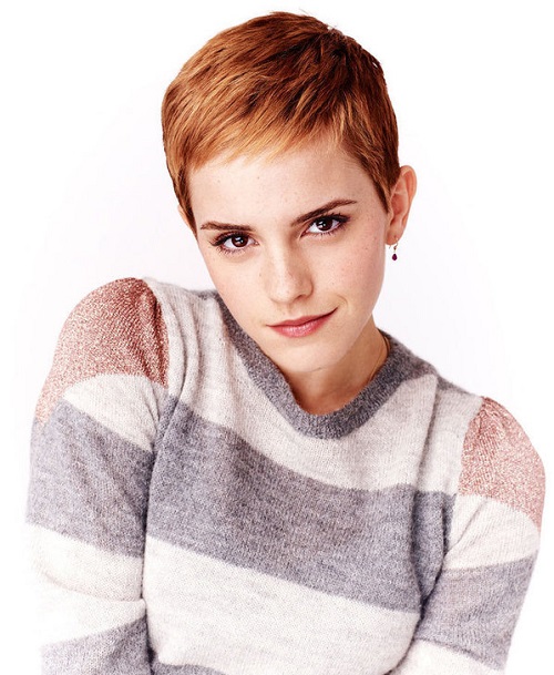 Emma Watson con pelo muy corto